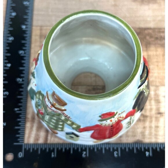 Yankee Candle Teresa Kogut Ceramic Snowman Small Candle Shade - Picture 5 of 5